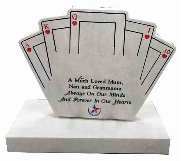 Playing Card Shape Headstone