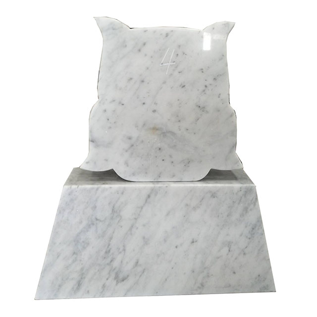 Italian White Marble Unique Design Animal owl Funeral Monument
