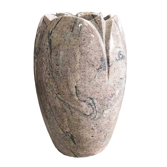 Bud Shape Indian Juparana Granite Flower Vase 