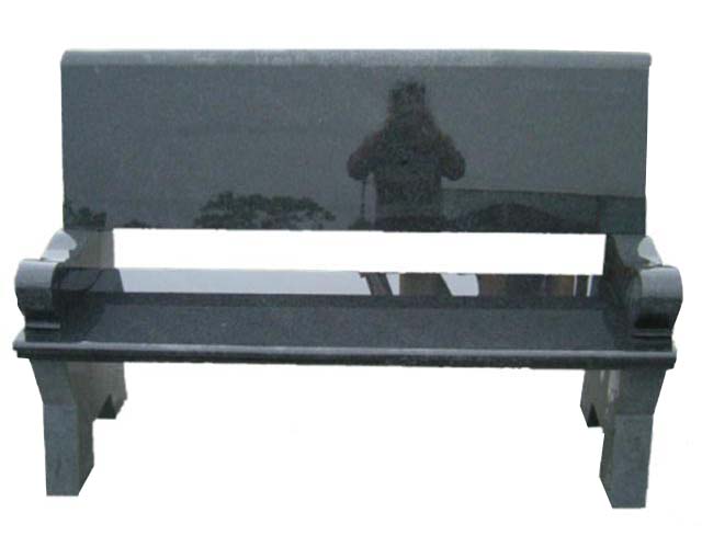 Cheap Simple Designed China G654 Black Granite Garden Benches 