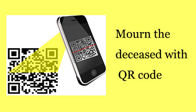 trauere um den Verstorbenen mit QR Code